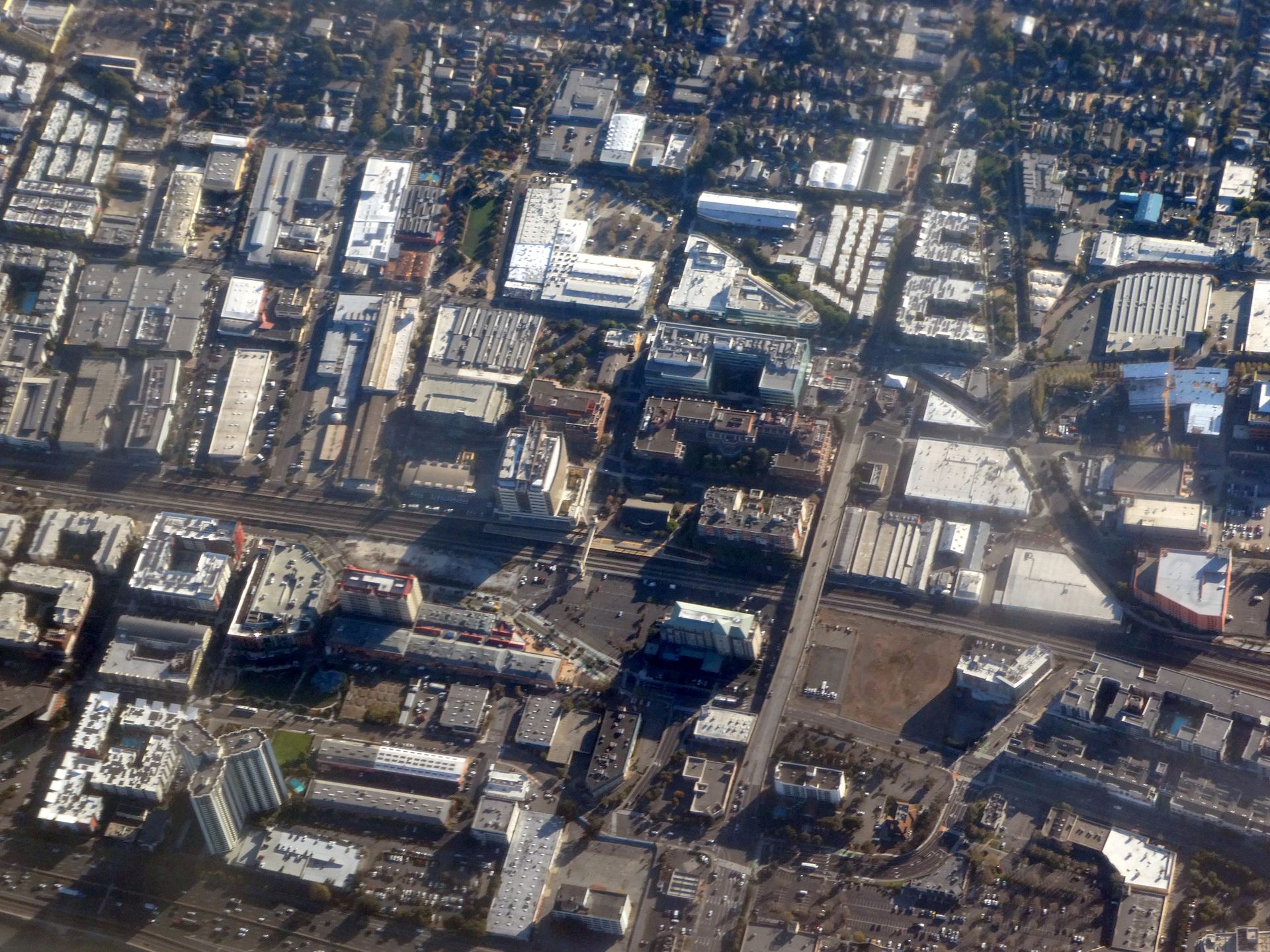Aerial view of Emeryville, California, September