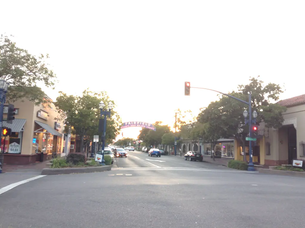 Fairfield, California arch over downtown