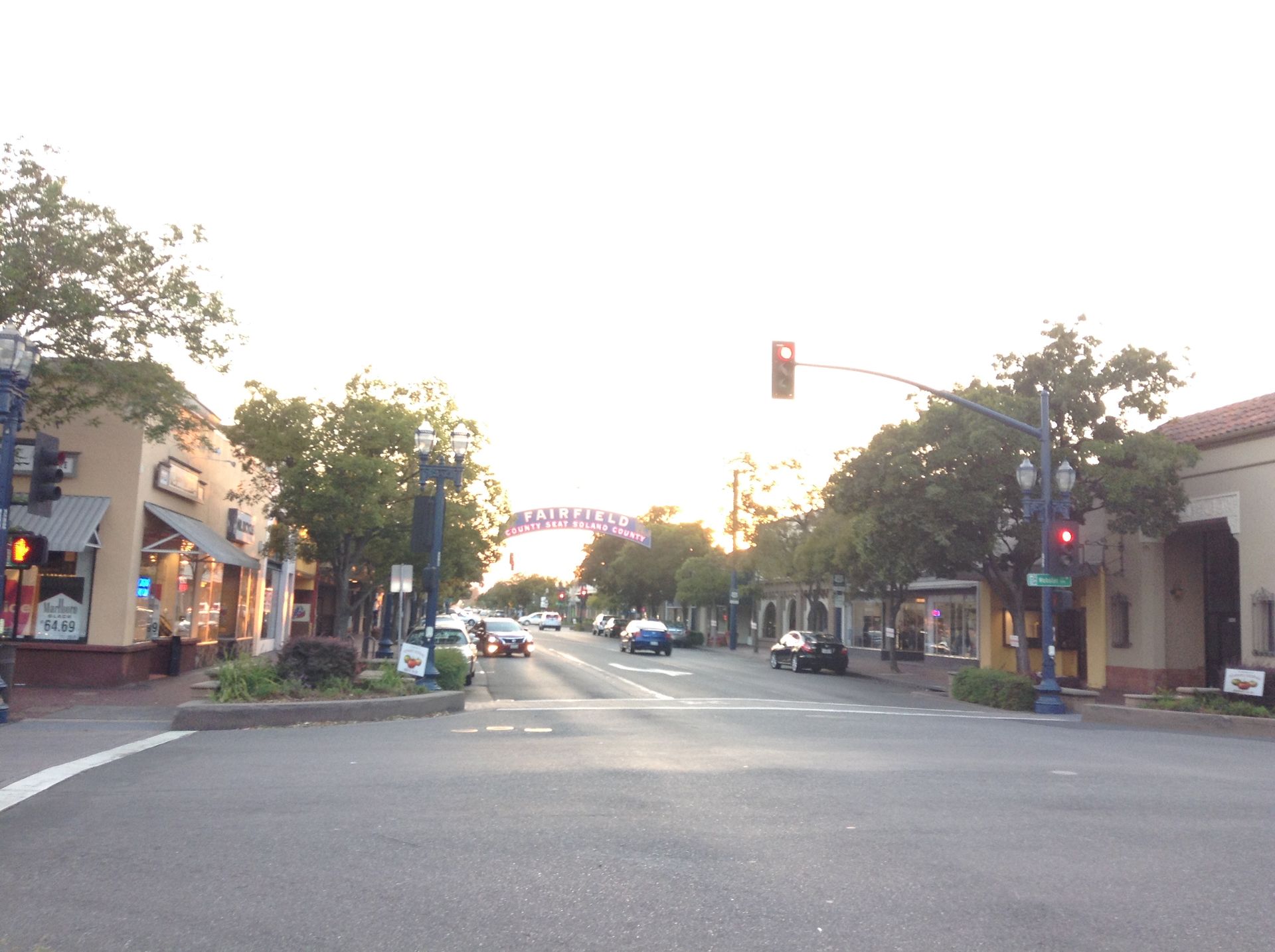 Fairfield, California arch over downtown