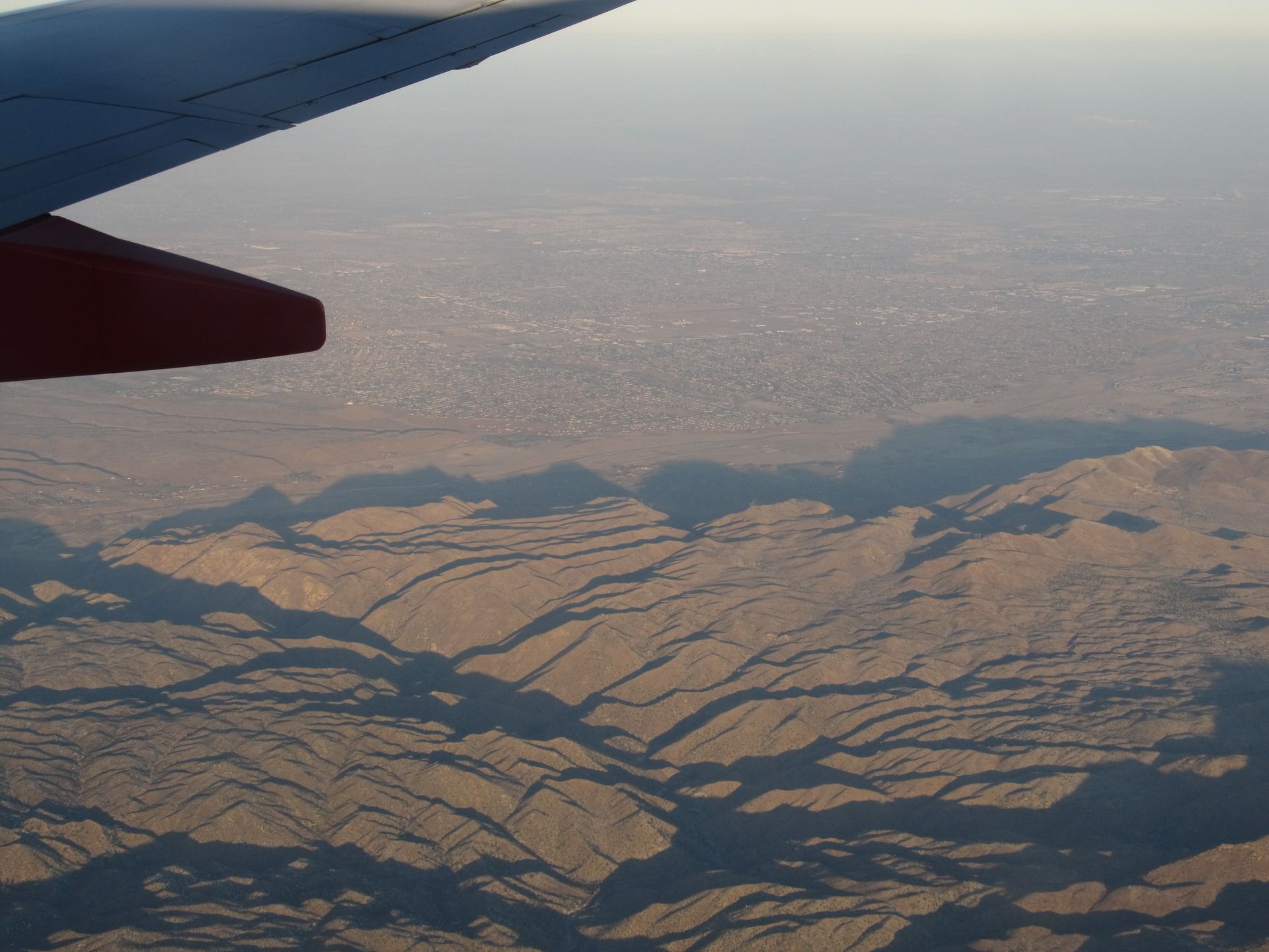 Hesperia, California from Flight Between Las Vegas, Nevada and Orange County, California