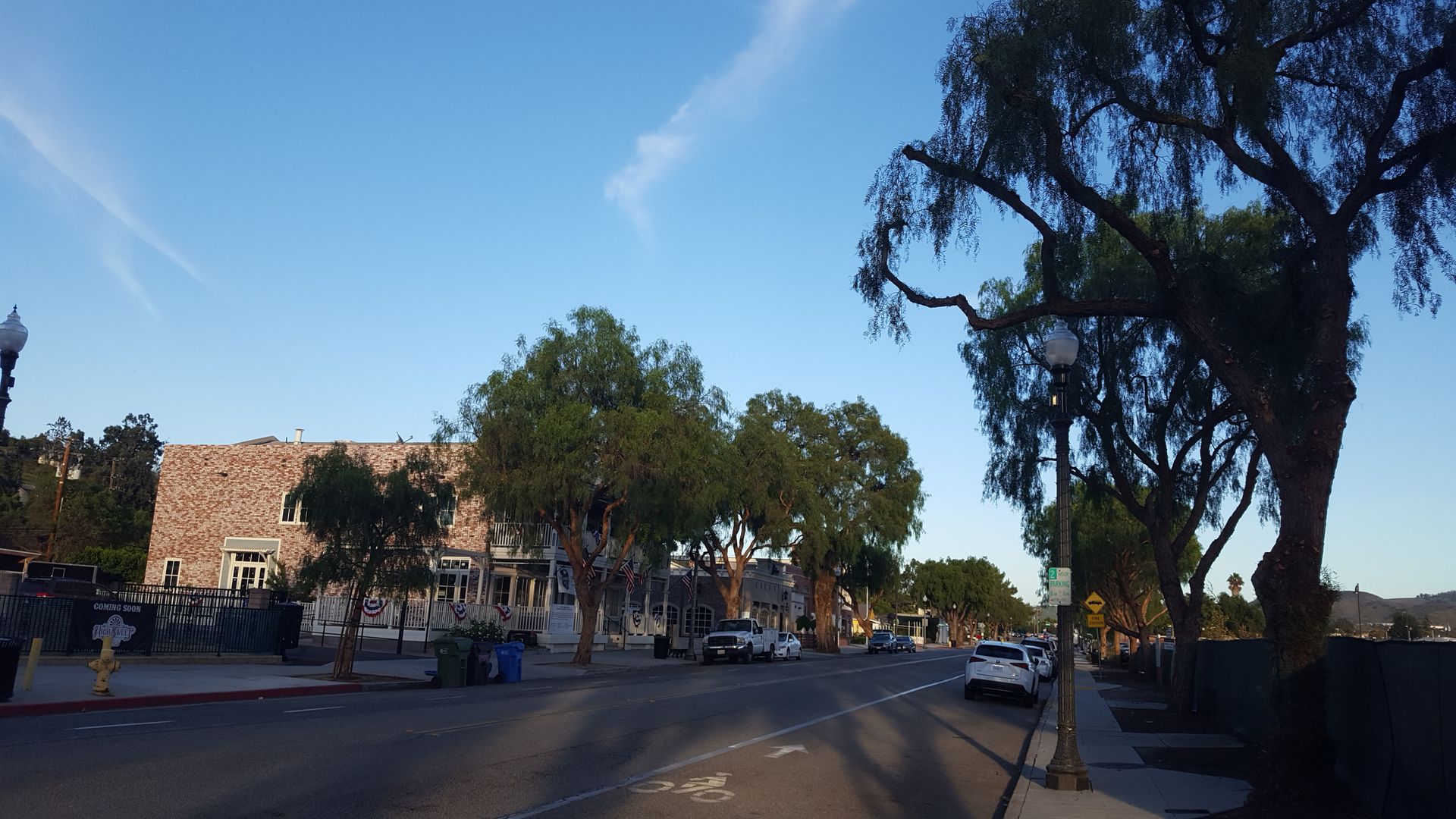 Historic Pepper Trees on High Street in Moorpark California USA