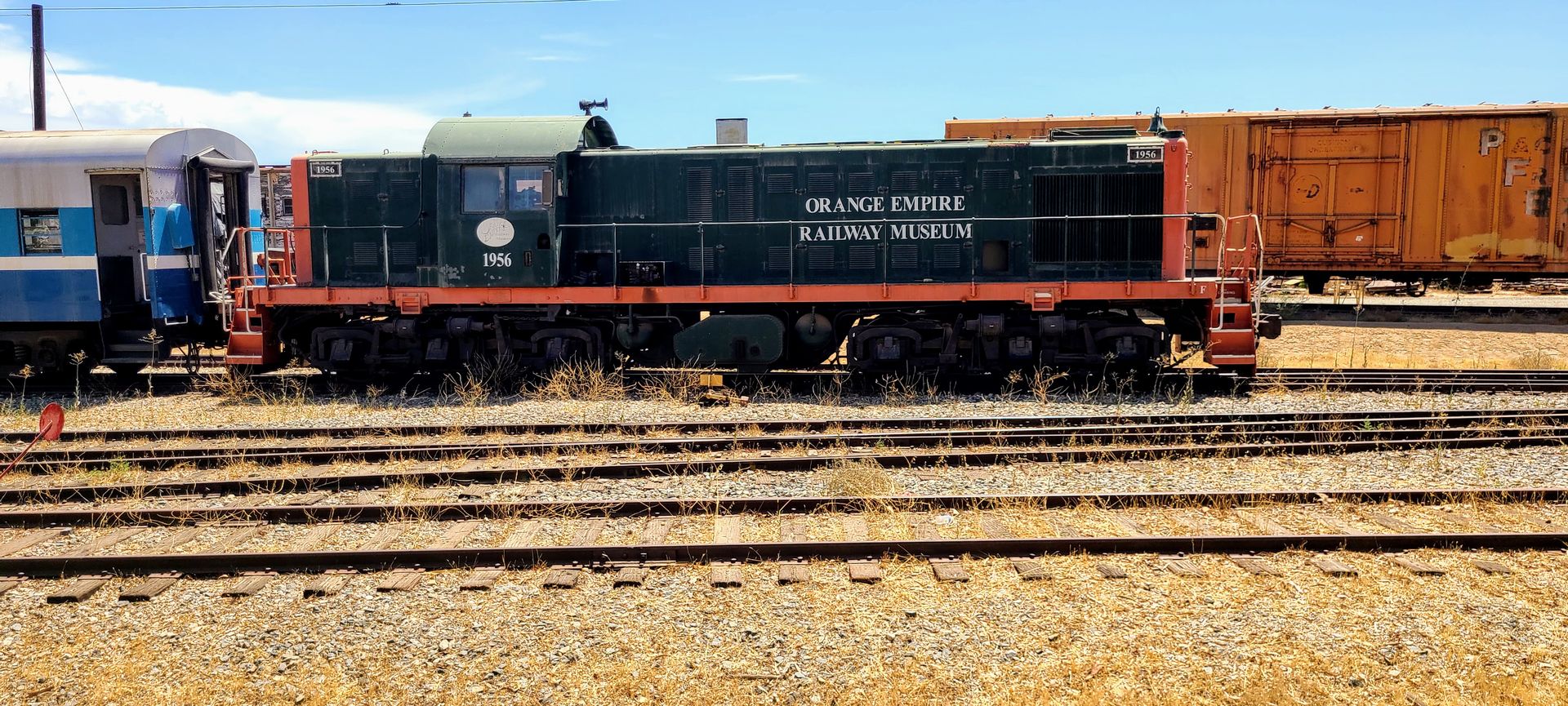 Orange Empire Railway Museum No. 1956 at the Southern California Railway Museum, Perris California - August