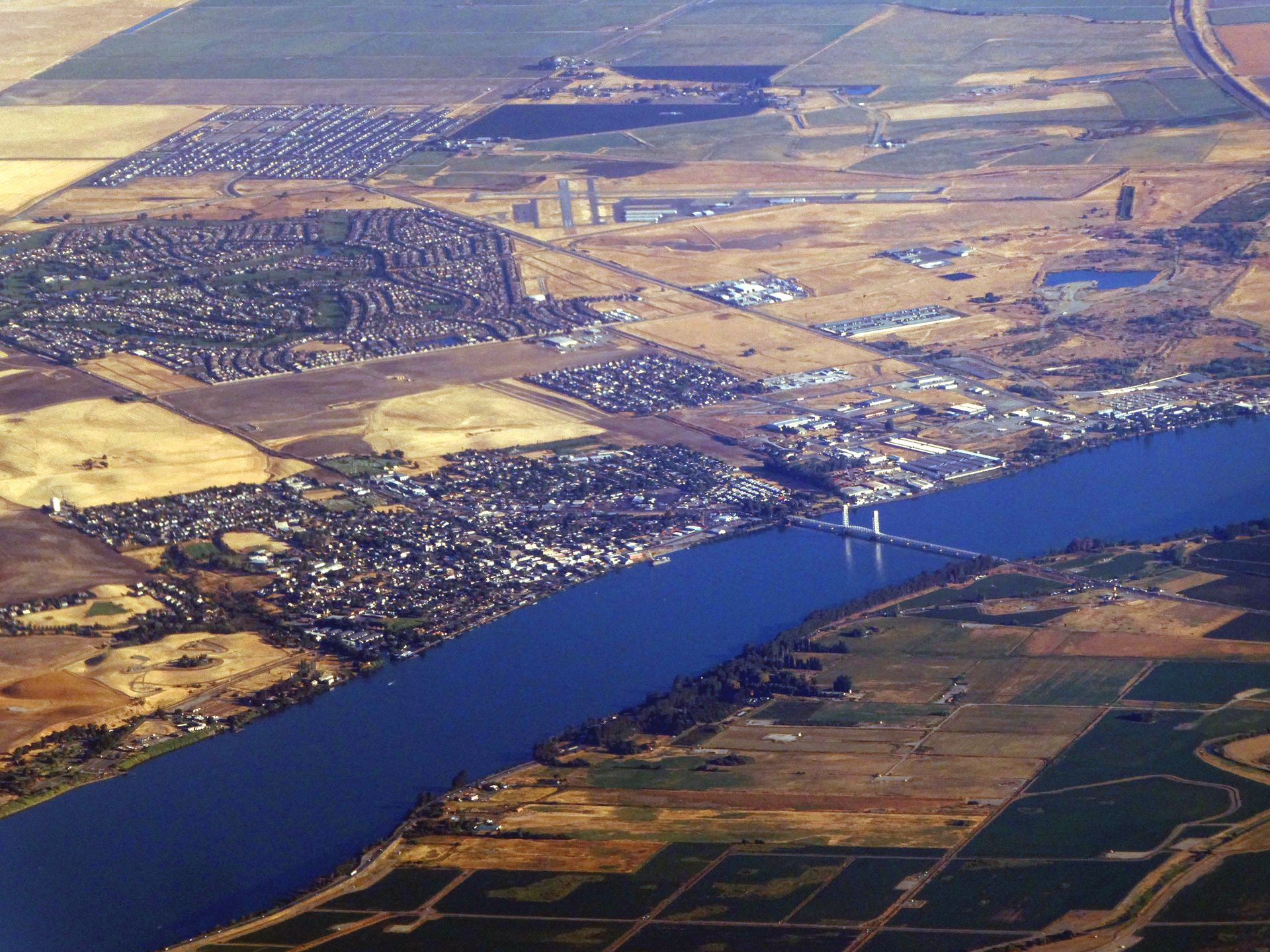 Aerial view of Rio Vista, California, September