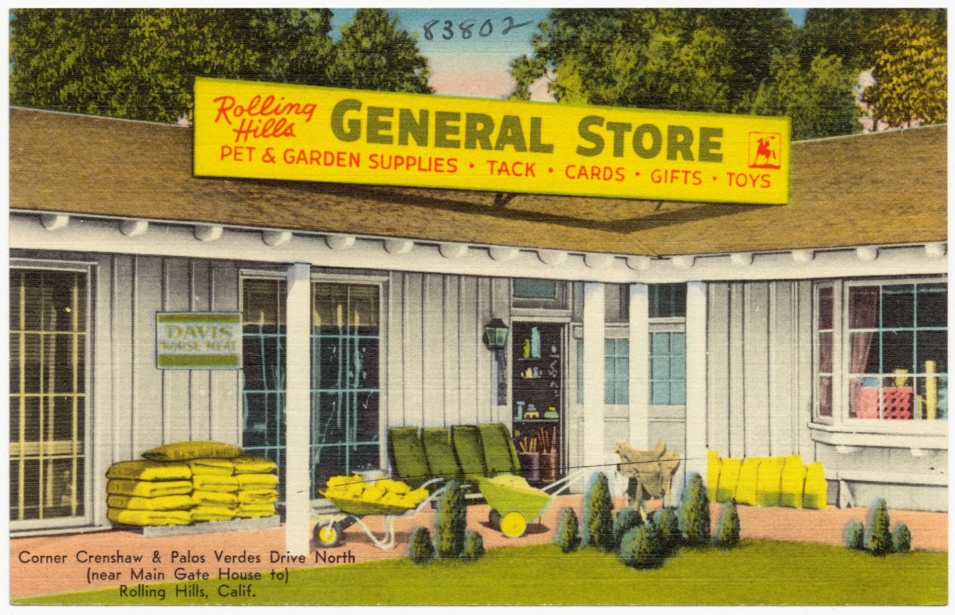 Rolling Hills General Store, Corner Crenshaw and Palos Verdes Drive North (near Main Gate House to) Rolling Hills, Calif