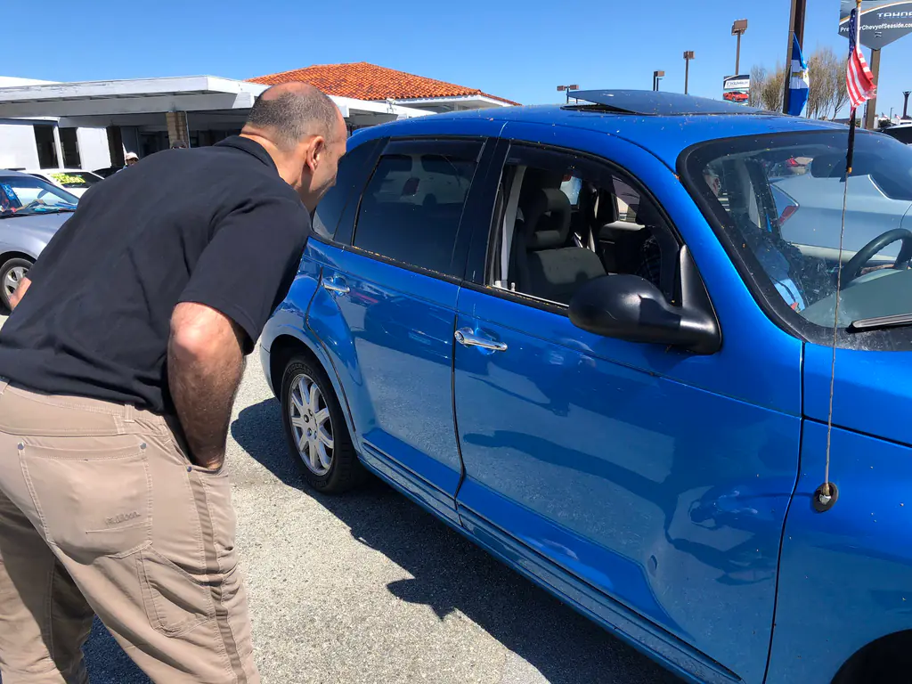 Jimmy Panetta at food distribution event at Seaside, California