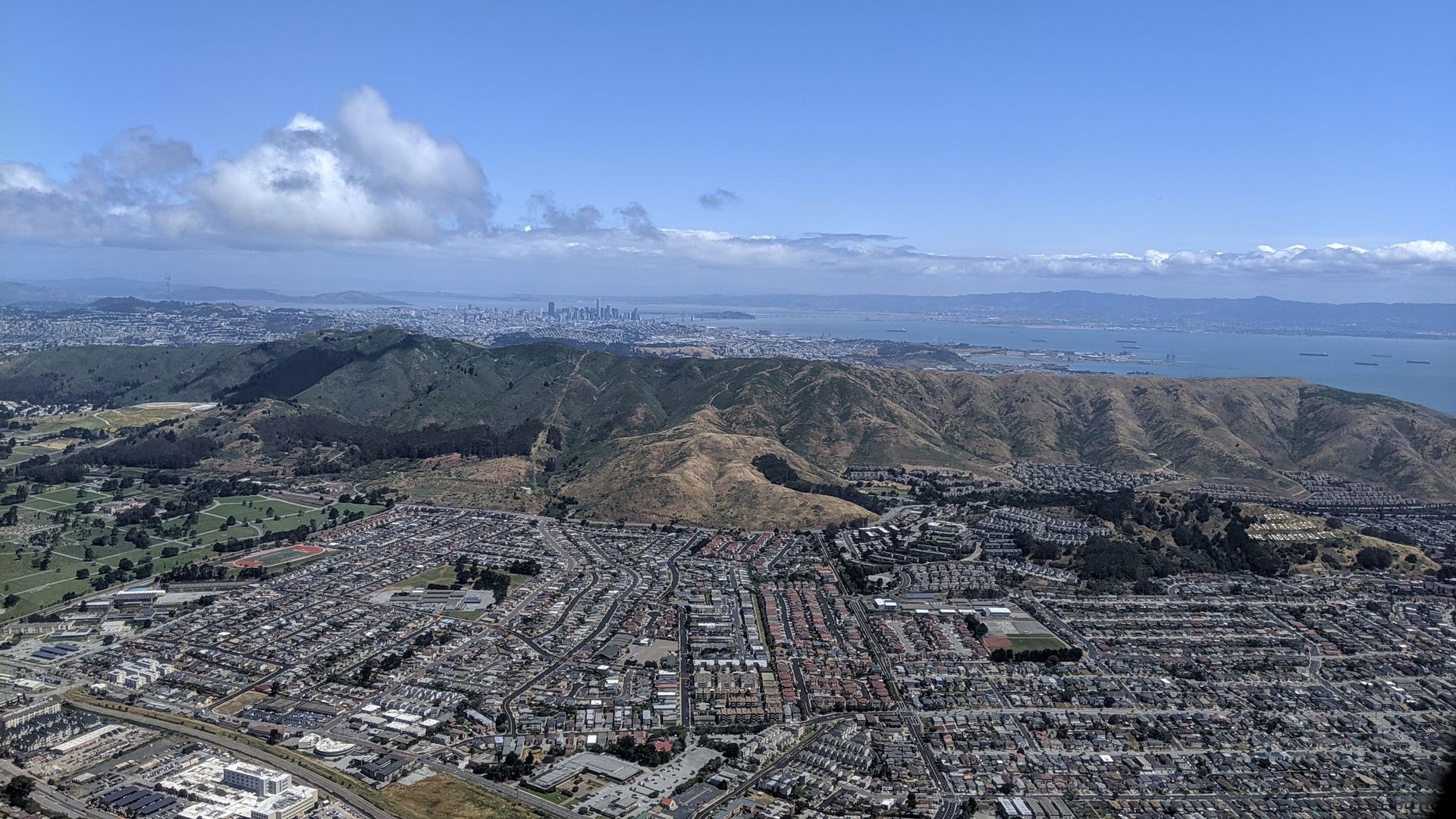 South San Francisco and San Bruno Mountain aerial