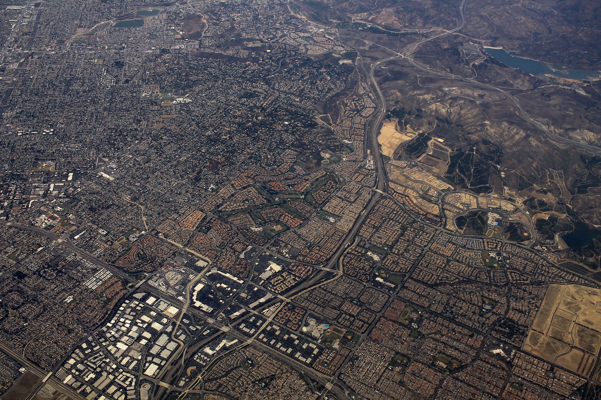 Tustin and Irvine California Aerial
