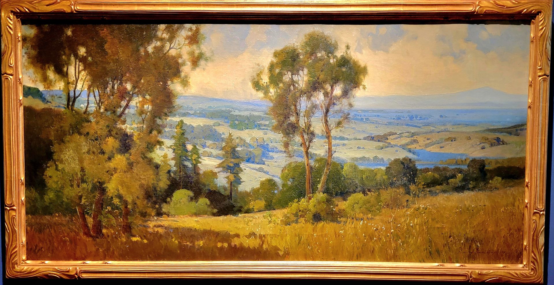 "View Across the Valley". 1917 Painting of Woodside, California.